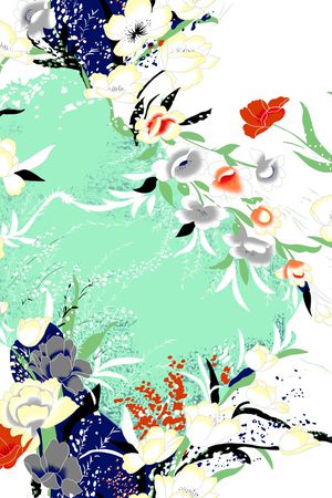 小碎花印花花型图片