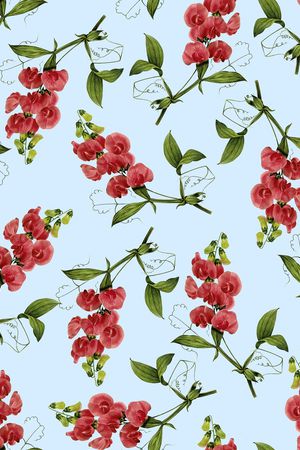 兰花印花花型图片