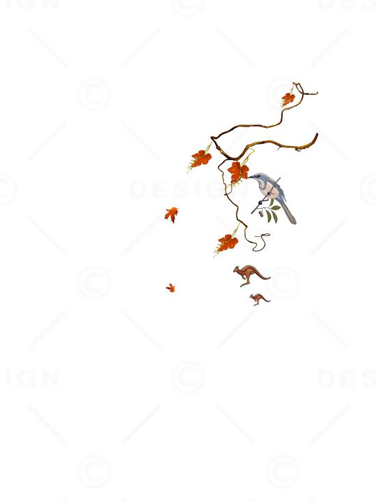 鸟印花花型图片