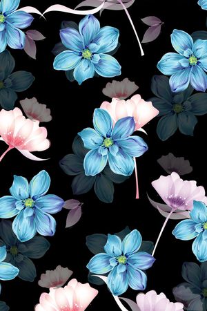 花朵印花花型图片