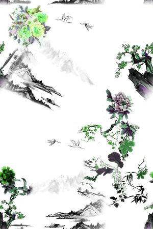 中国风印花花型图片