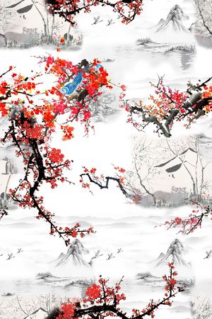 山水印花花型图片