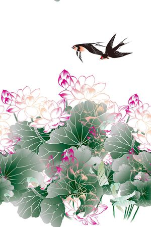 圆形印花花型图片