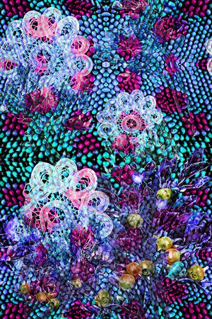 笔触印花花型图片