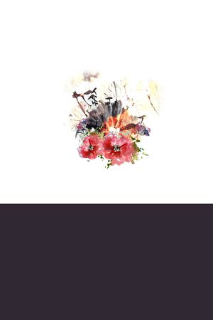 水墨印花花型图片