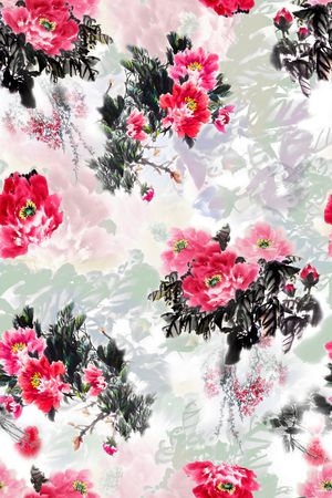 中国风印花花型图片