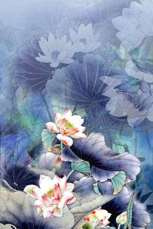 中国风印花花型图片