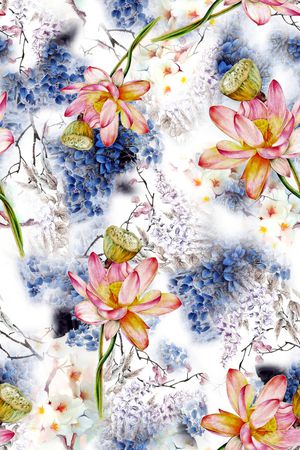 花卉印花花型图片
