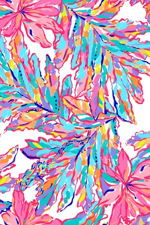 泼墨印花花型图片