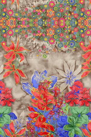 乱花印花花型图片
