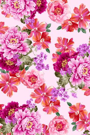 乱花印花花型图片