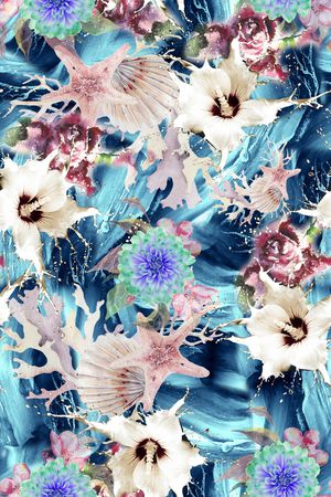 肌理印花花型图片