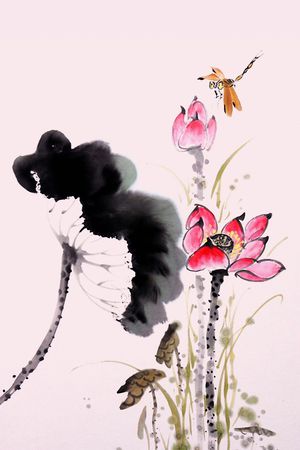 水彩印花花型图片