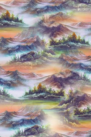 山川印花花型图片