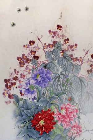 牡丹印花花型图片