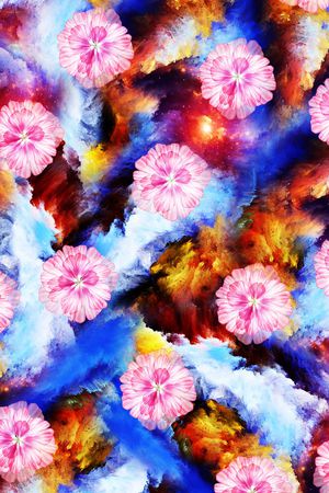 乱花印花花型图片