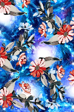 玉兰花印花花型图片