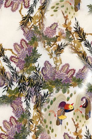 竹叶印花花型图片