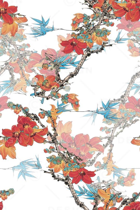 植物印花花型图片