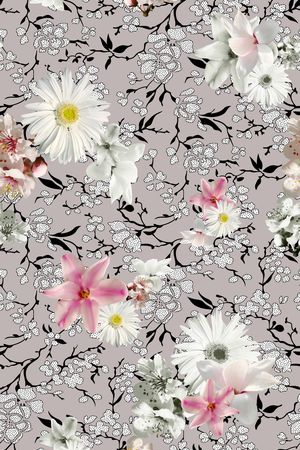 花卉印花花型图片