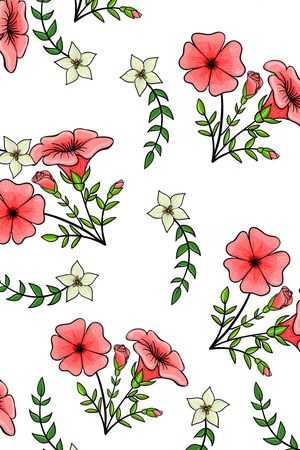 玉兰花印花花型图片