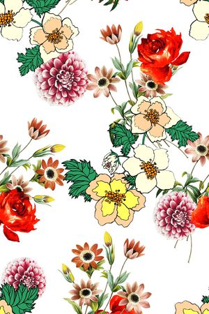 花卉玫瑰花印花花型图片