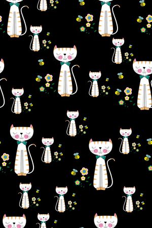 猫印花花型图片