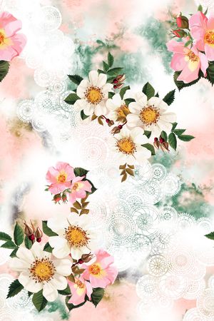 圆印花花型图片