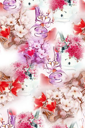 乱花印花花型图片