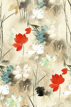 花瓣印花花型图片