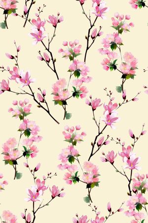 水彩印花花型图片