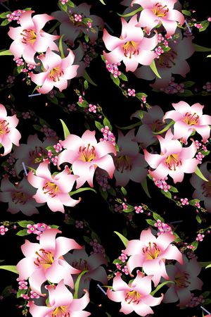 乱花印花花型图片