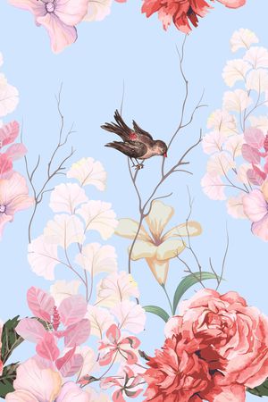 鸟印花花型图片
