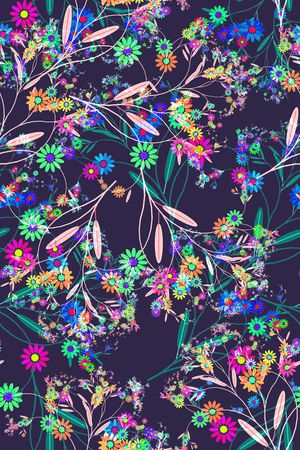 小碎花印花花型图片