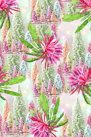 抽象手绘水彩画植物纹理花卉数码印花印花花型图片