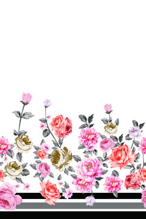 乱花印花花型图片