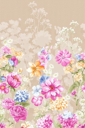 小碎花印花花型图片