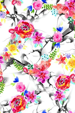 抽象印花花型图片