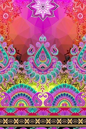 佩斯利印花花型图片