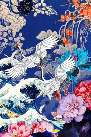 绣花、中国风、旗袍印花花型图片