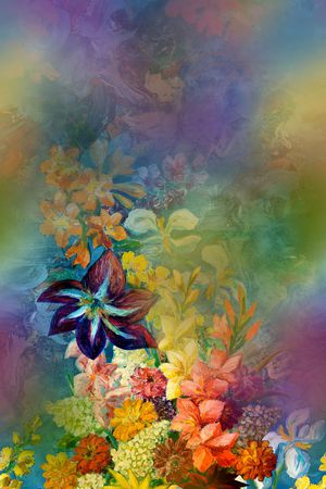 油画印花花型图片