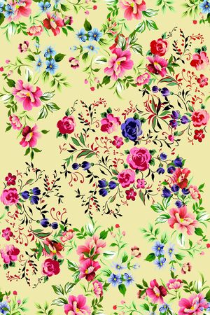乱花印花花型图片