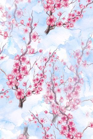 桃花印花花型图片