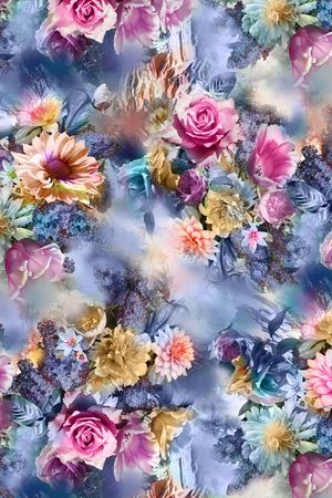 花朵印花花型图片