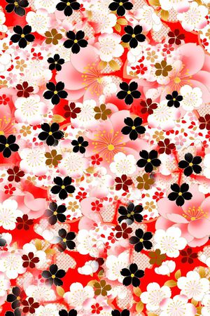 樱花印花花型图片