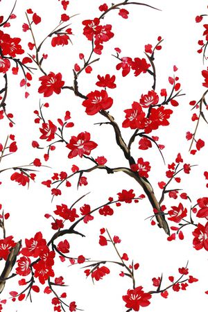 手绘花卉印花花型图片