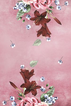 长巾印花花型图片