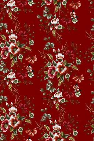 手绘印花花型图片