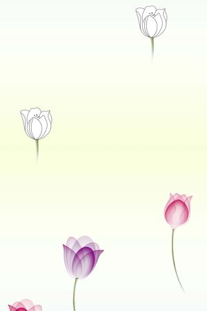 郁金香印花花型图片