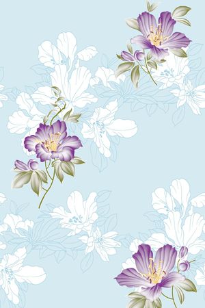 牵牛花印花花型图片